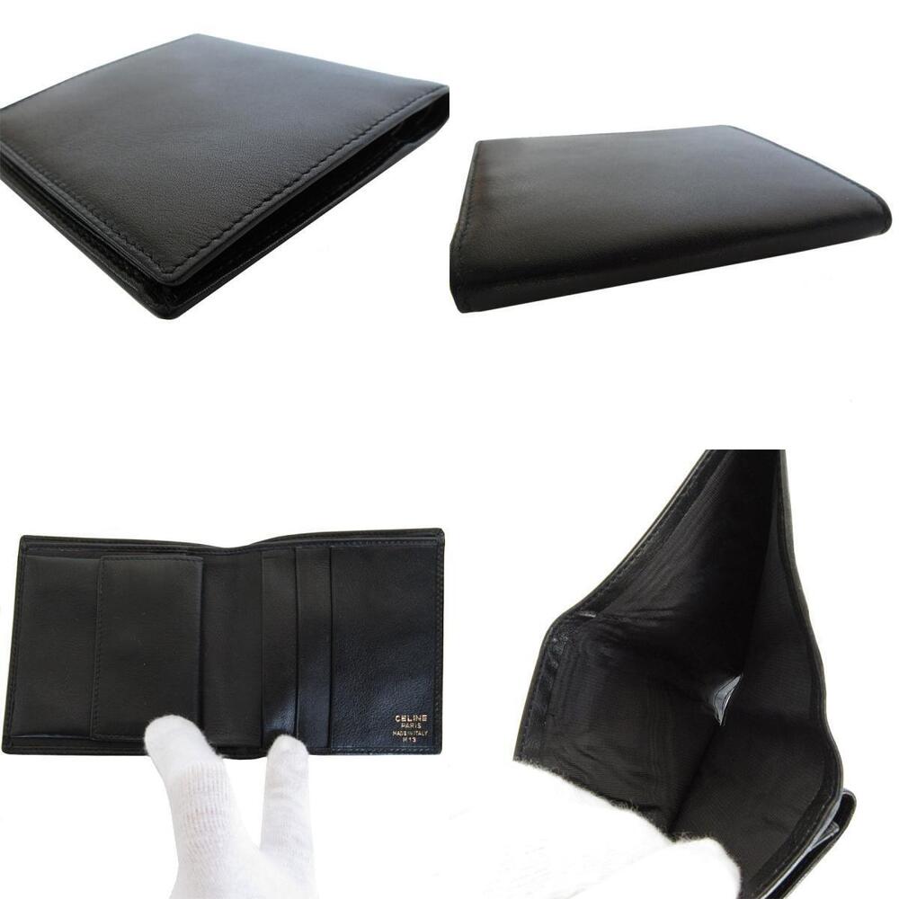 Celine bi black wallet fold leather - Picture 4 of 5